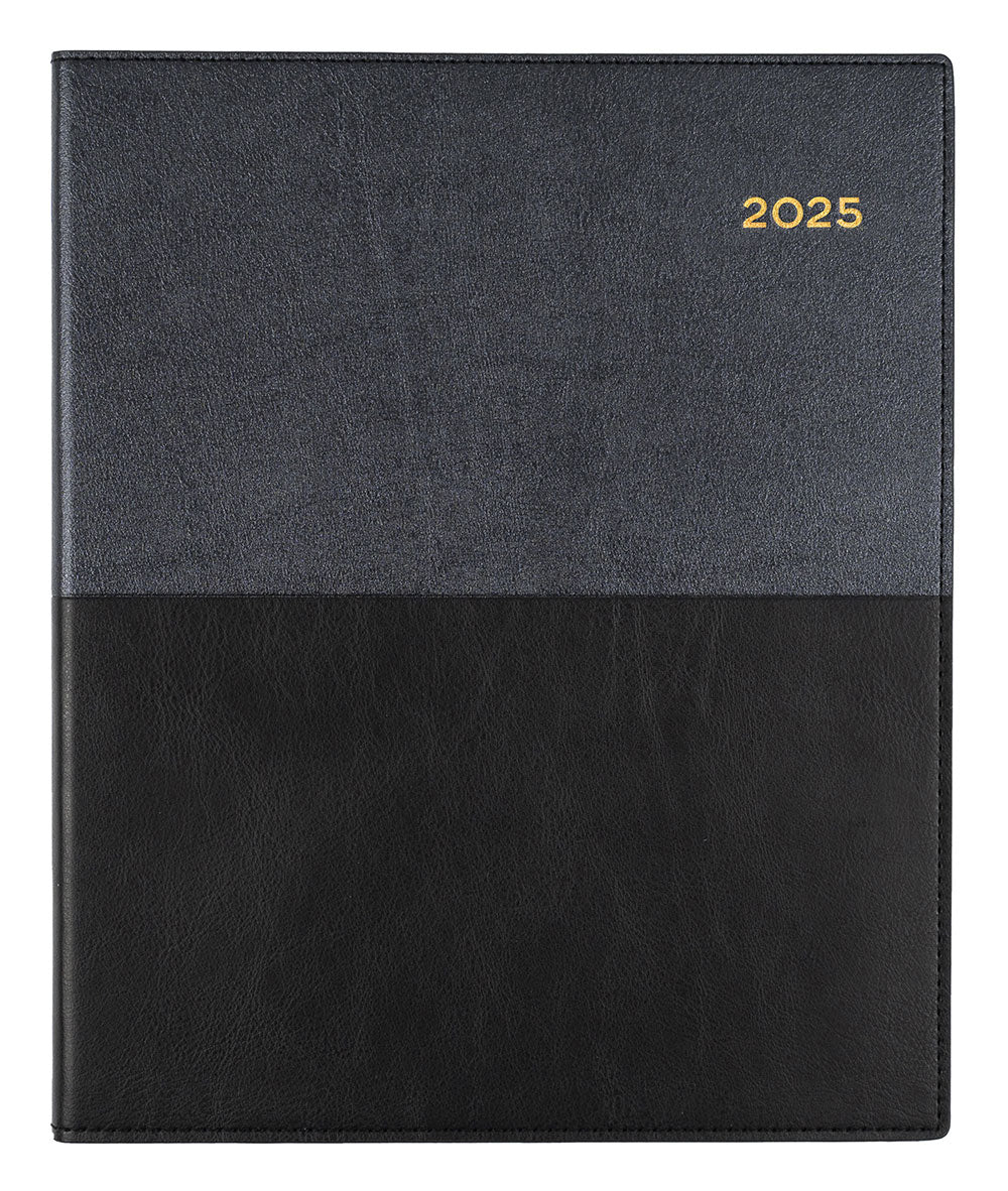 DIARY 2025 COLLINS VANESSA QUARTO 260X210MM 325.V99 VERTICAL WTV BLACK   G86517.25