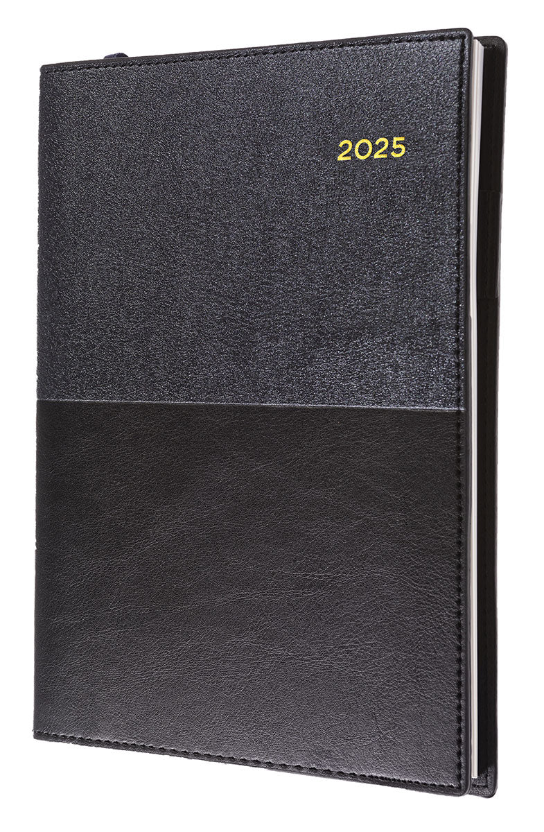 DIARY 2025 COLLINS VANESSA A6 105X148MM 165.V99 1DTP BLACK   G86542.25