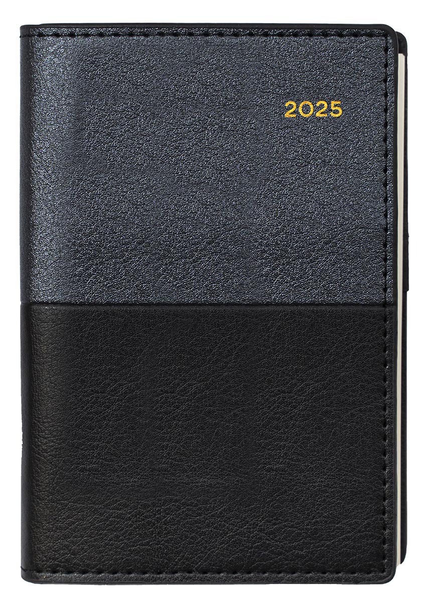 DIARY 2025 COLLINS VANESSA B7R 125X80MM 355.V99 POCKET WTV BLACK   G86560.25