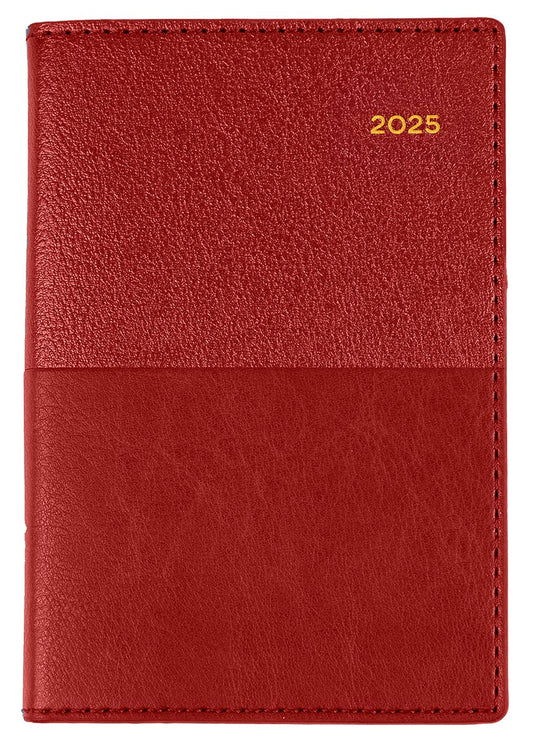 DIARY 2025 COLLINS VANESSA B7R 125X80MM 355.V15 POCKET WTV RED   G86563.25