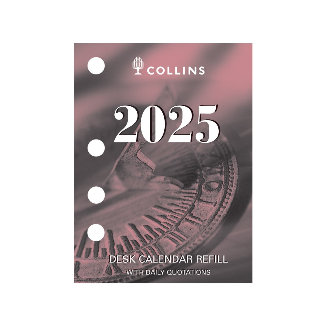 DESK CALENDAR REFILL 2025 COLLINS 76X102MM SIDE PUNCH   G86566.25