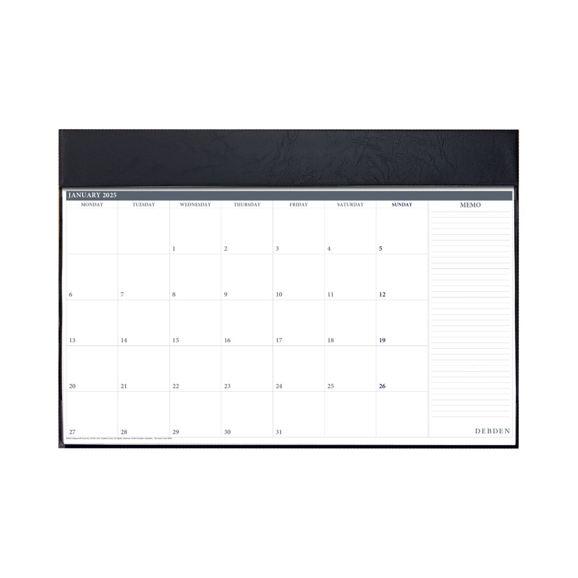 PLANNER 2025 DEBDEN 420X594MM 3902.V99 DESK TOP MTV BLACK   G86582.25