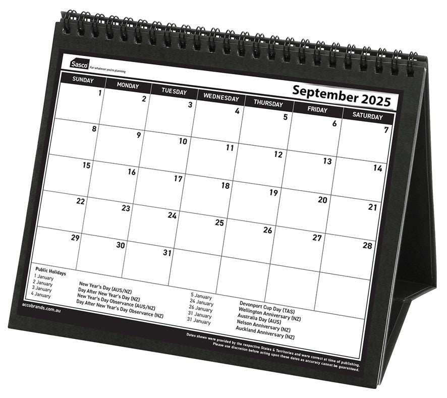 CALENDAR 2025 SASCO 210X180MM TRIFOLD MTV   G86655.25