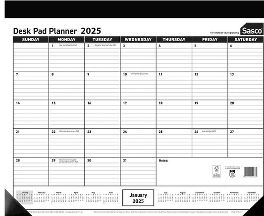 PLANNER 2025 SASCO 430X555MM DESK PAD YTV   G86658.25