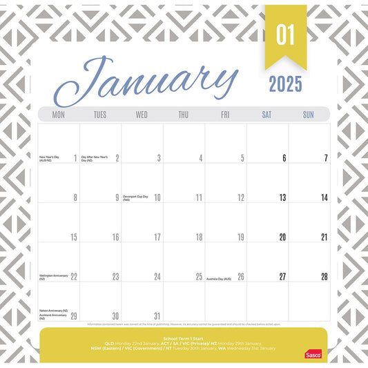 CALENDAR 2025 SASCO 325X315MM MAGNETIC MTV   G86661.25