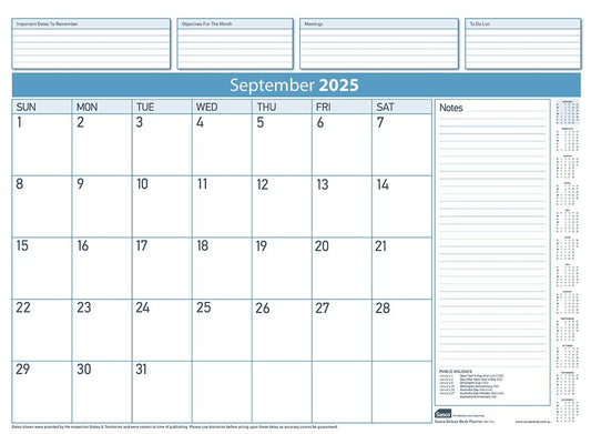 REFILL 2025 SASCO 519X3870MM DELUXE DESK PLANNER MTV   G86662.25