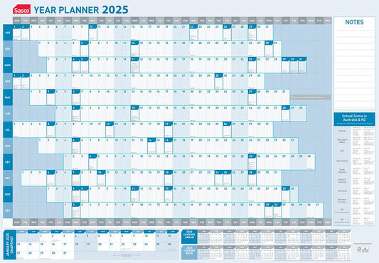 PLANNER 2025 SASCO 610X870MM STANDARD YTV   G86663.25