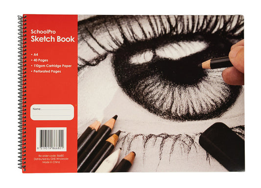 SKETCH BOOK SCHOOLPRO SPIRAL A4 40PG   G86680