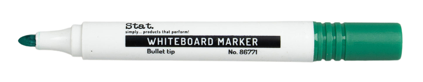 MARKER WHITEBOARD STAT 2.0MM BULLET NIB GREEN   G86771