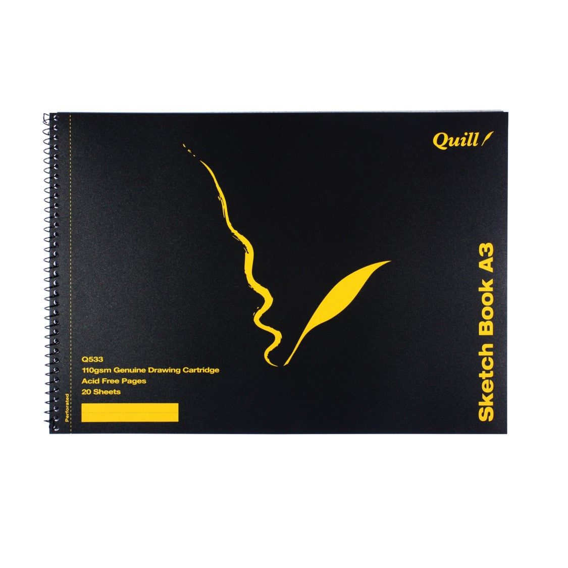 SKETCH BOOK QUILL Q533 A3 SPIRAL S/O 20LF   G87055