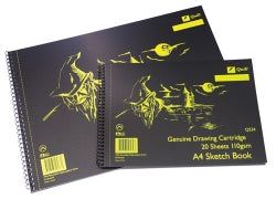 SKETCH BOOK QUILL Q534 A4 SPIRAL S/O 20LF   G87075