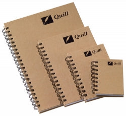 NOTEBOOK QUILL A4 NATURAL RANGE SPIRAL 160PG   G87092