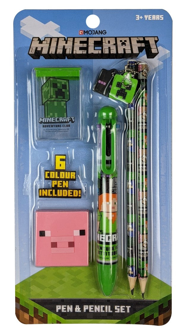 STATIONERY SET MINECRAFT PEN & PENCIL SET   G87466