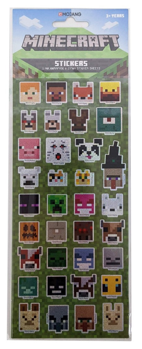 STICKERS MINECRAFT 3 PACK HOLOGRAPHIC   G87474