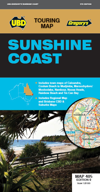 MAP UBD/GRE SUNSHINE COAST MAP 405 9TH EDITION   G87752