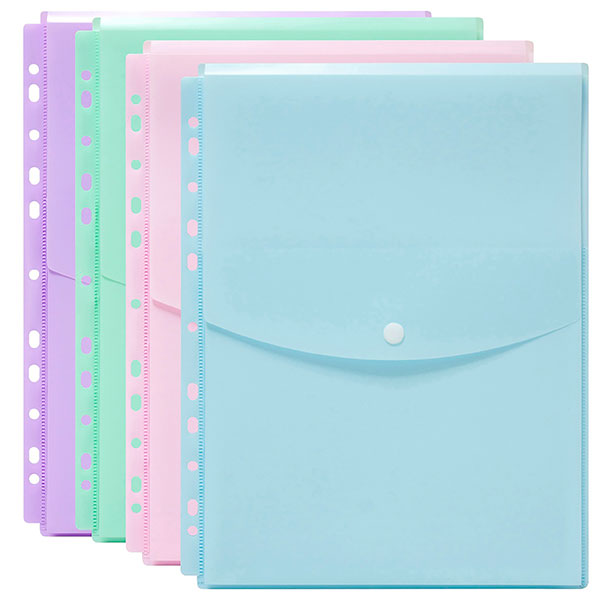 BINDER WALLET MARBIG A4 TOP OPEN PASTEL COLOURS ASST   G87820