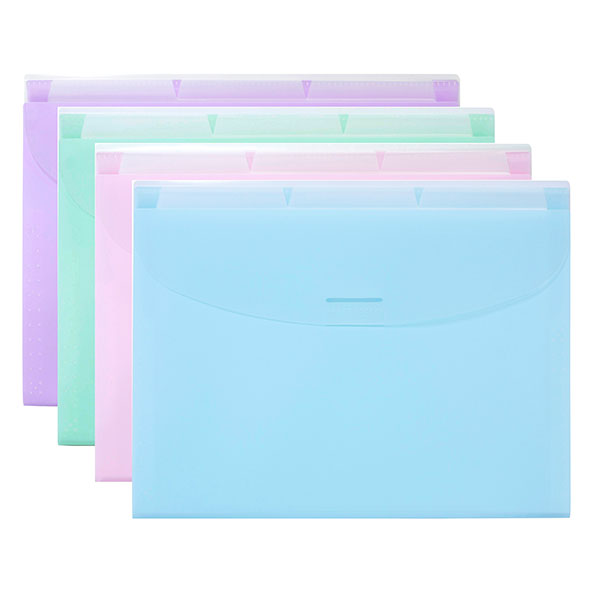 EXPANDING FILE MARBIG INCL 3 TABS PASTEL COLOURS ASST   G87822