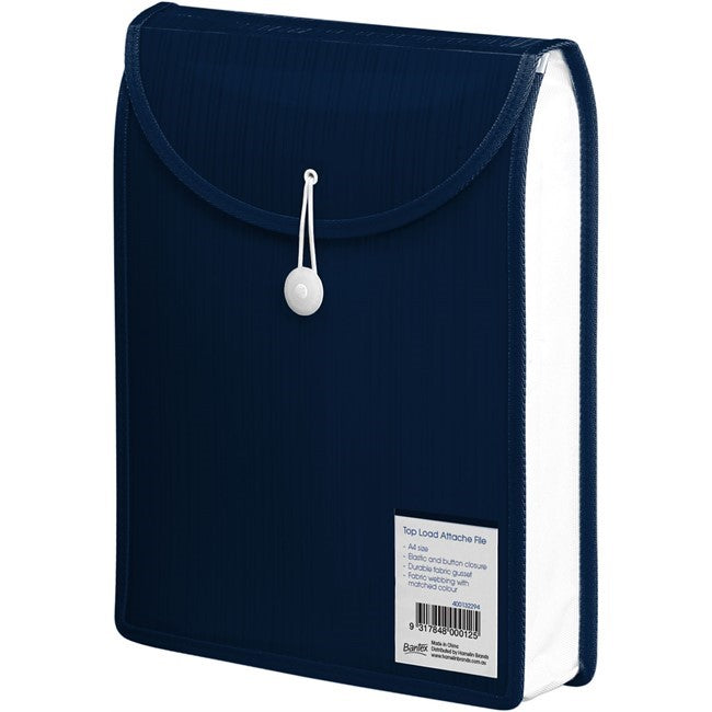 FILE ATTACHE BANTEX A4 TOP OPENING NAVY   G87945