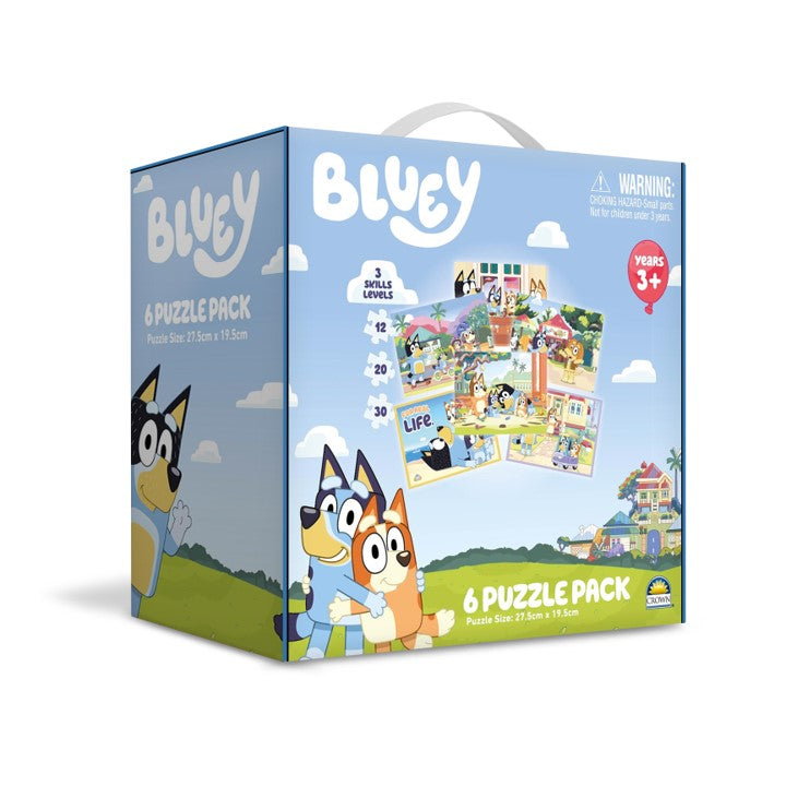 JIGSAW PUZZLE BLUEY 6 PACK 2X12PC 2X20PC 2X30PC   G87976