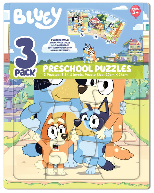 JIGSAW PUZZLE BLUEY PRESCHOOL 3PK   G87979