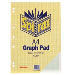 GRAPH PAD SPIRAX 801 A4 1MM 25LF   G88010