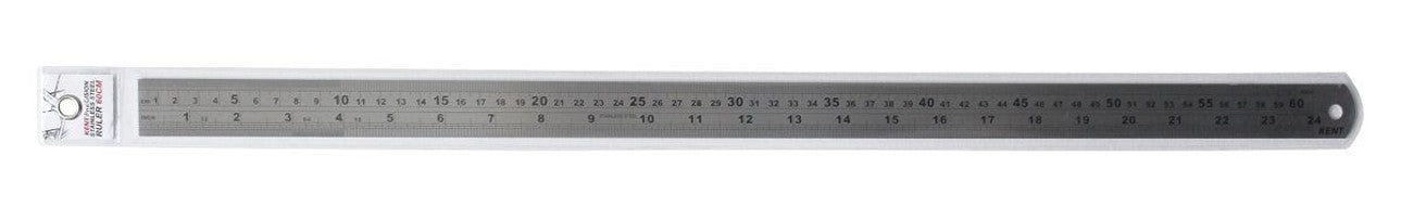 STEEL RULER KENT 60CM IMPERIAL & METRIC   G88695