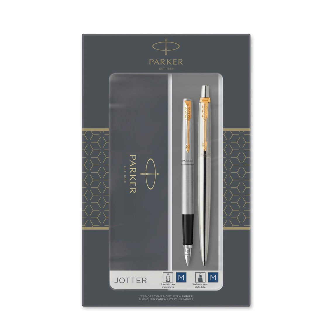 PEN PARKER GIFT SET DUO JOTTER SS GT BALLPEN & FOUNTAIN PEN   G88809