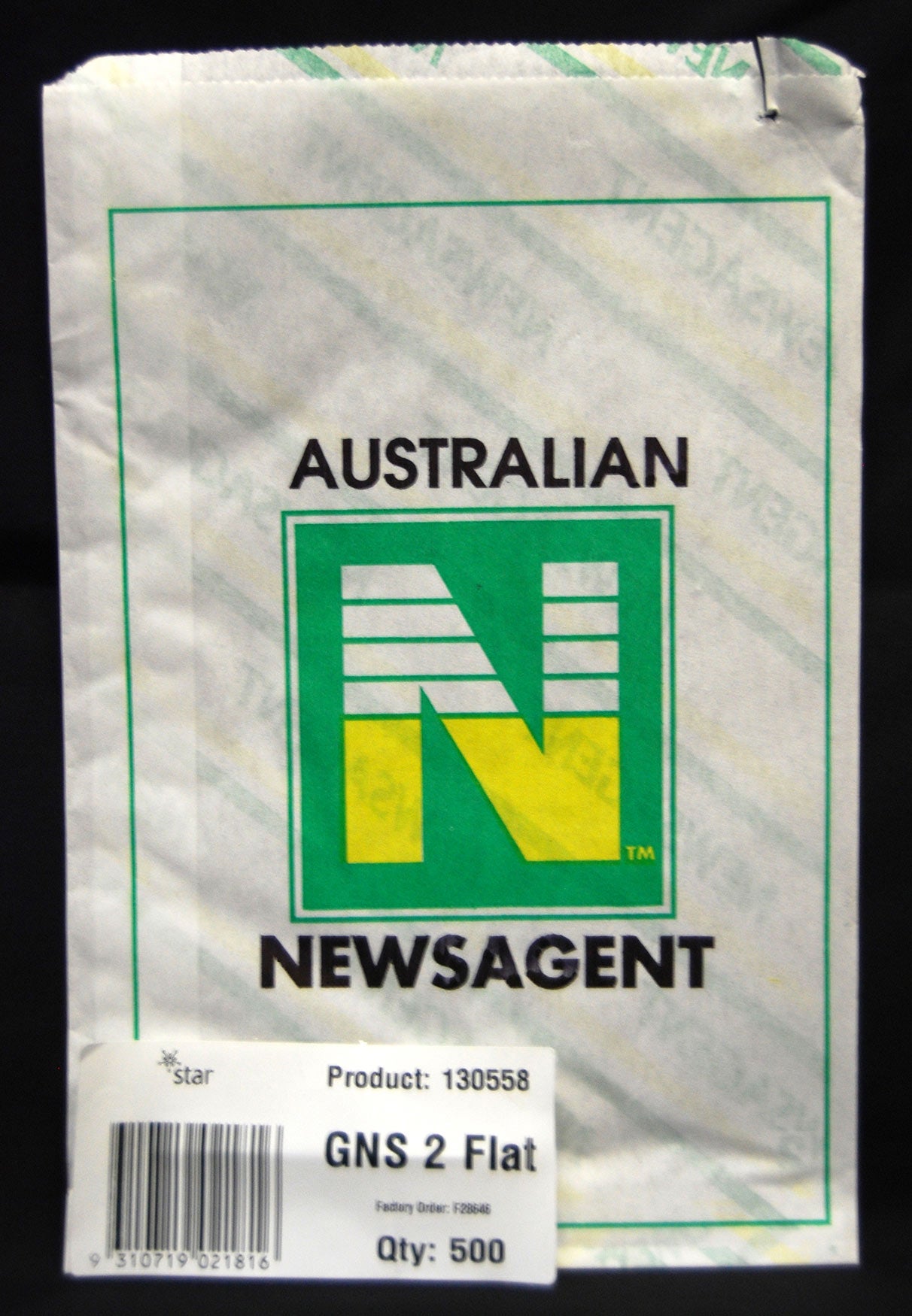 BAGS PAPER NEWSAGENT NO.2 165 X 240 PK500   G89017