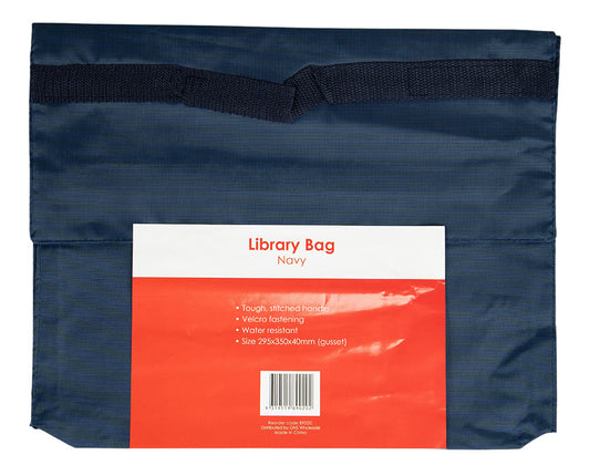 LIBRARY BAG GNS BASIC 295X350MM NAVY   G89020