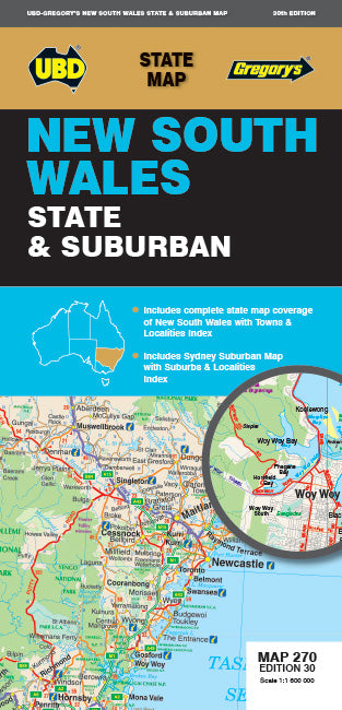 MAP UBD/GRE NSW STATE & SUBURBAN 270 30TH ED   G89886