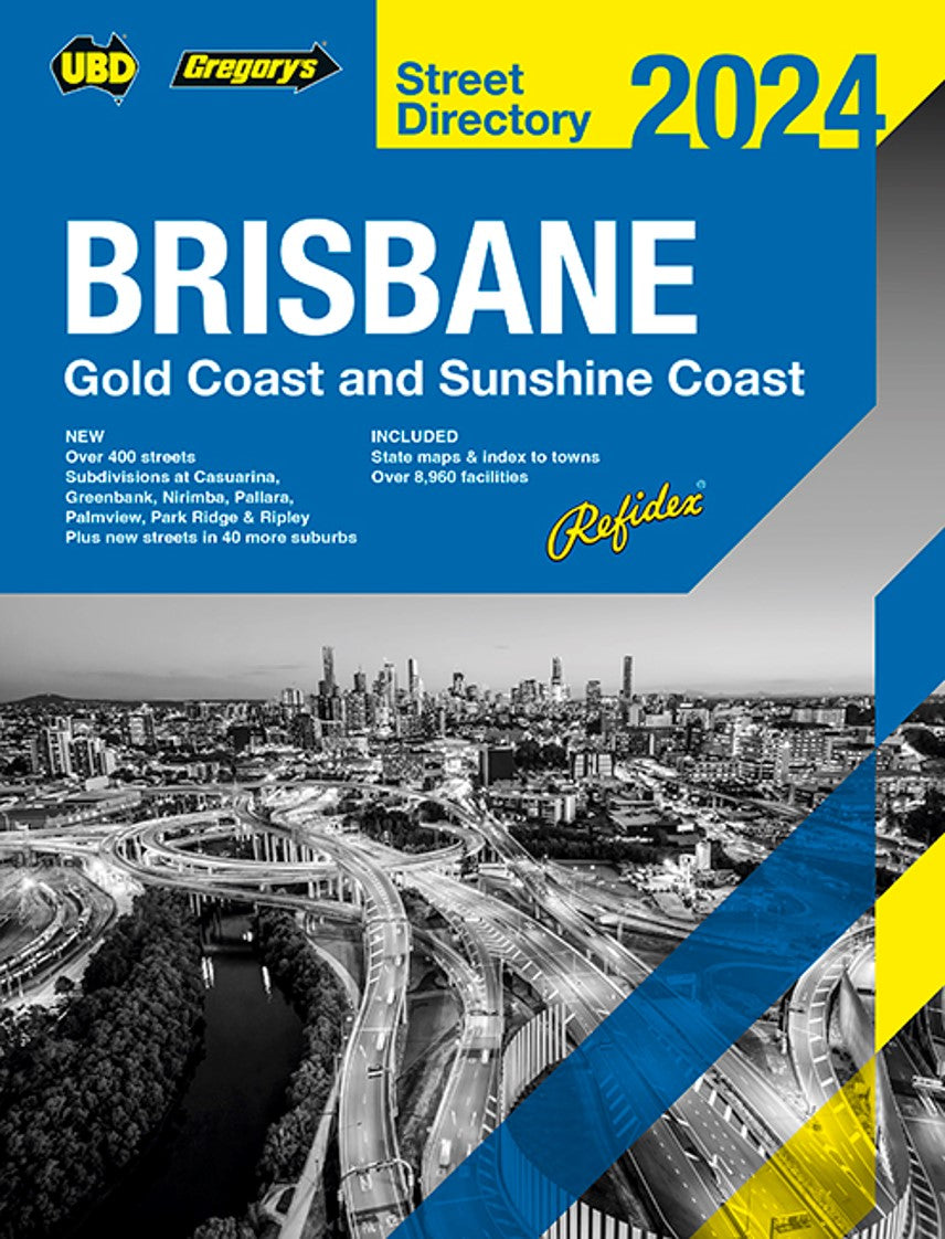 STREET DIRECTORY UBD/GRE 2024 BRISBANE REFIDEX 68TH EDITION   G89891