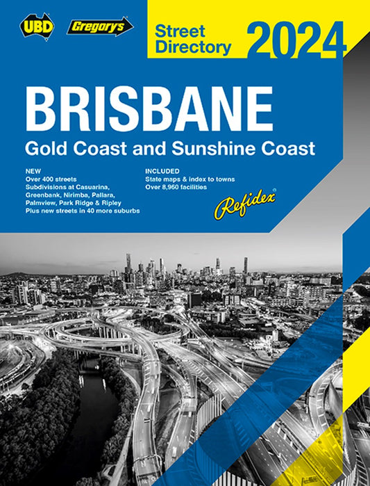 STREET DIRECTORY UBD/GRE 2024 BRISBANE REFIDEX 68TH EDITION   G89891