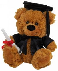 SOFT TOY ELKA 23CM BEAR JELLY GRADUATION BROWN   G90935