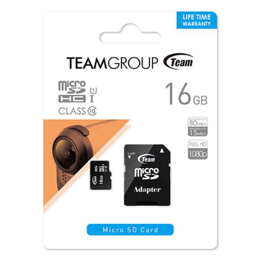 MEMORY CARD TEAM MICRO SDHC CLASS 10 16GB   G90992