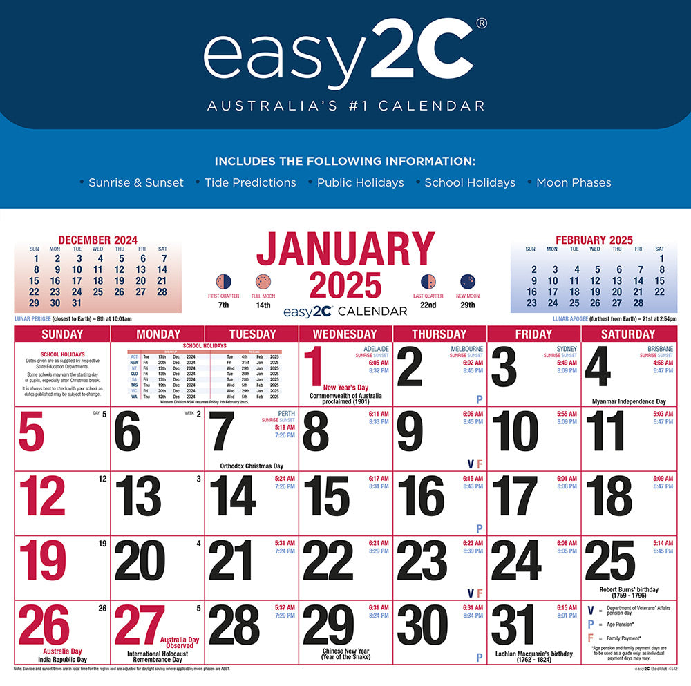 CALENDAR 2025 EASY2C MAGNETIC   G92046.25