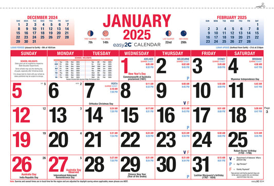 CALENDAR 2025 EASY2C   G92047.25