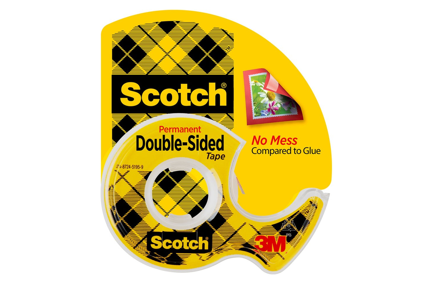 TAPE SCOTCH DOUBLE SIDED 136P 12.7MMX6.3M ON DISP   G93121