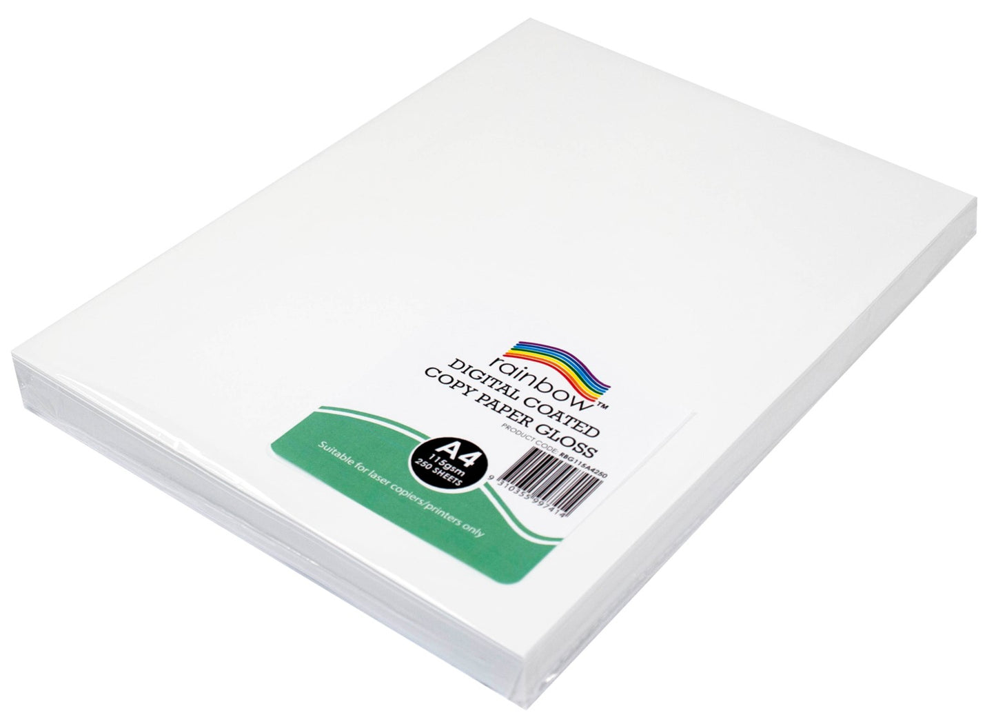 DIGITAL COPY PAPER RAINBOW A4 GLOSS 115GSM WHITE PK250   G93464