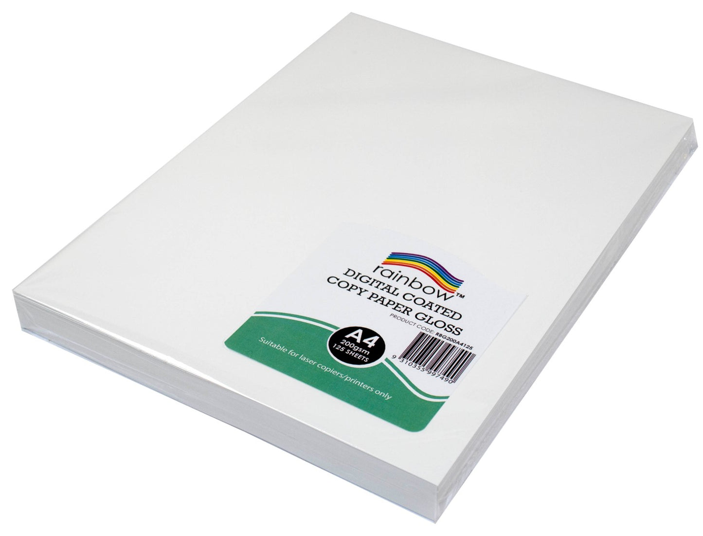 DIGITAL COPY PAPER RAINBOW A4 GLOSS 200GSM WHITE PK125   G93471