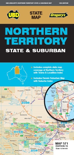 MAP UBD/GRE 575 X 1000 NORTHERN TERRITORY STATE & SUBURBAN 571 15TH ED   G93799