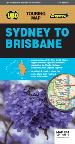 MAP UBD/GRE 690 X 920 SYDNEY TO BRISBANE 244 10TH ED   G93804