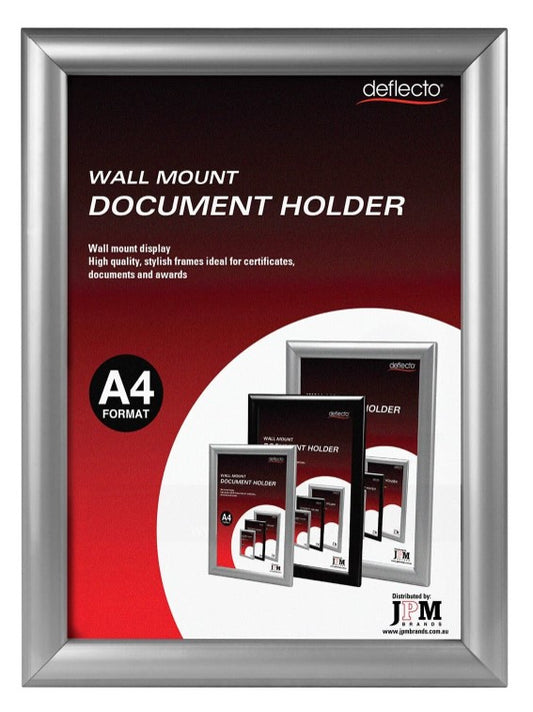 DOCUMENT HOLDER DEFLECTO A4 WALL MOUNT SILVER   G93877