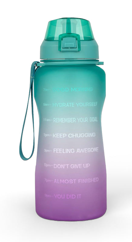 WATER BOTTLE JUMBLE & CO 2LT PET BPA & P/LATE FREE REMOVABLE STRAW TEAL   G94343