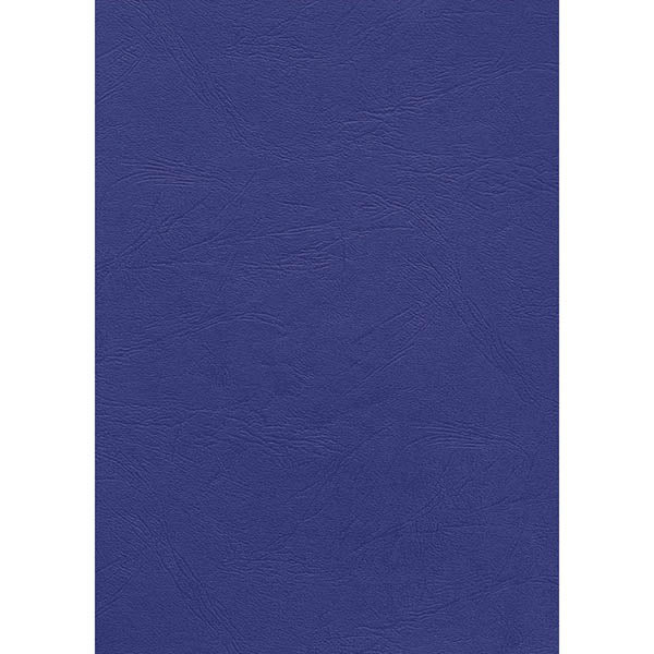 BINDING COVER GNS BASIC A4 300GSM LEATHERGRAIN BLUE PK100   G94408