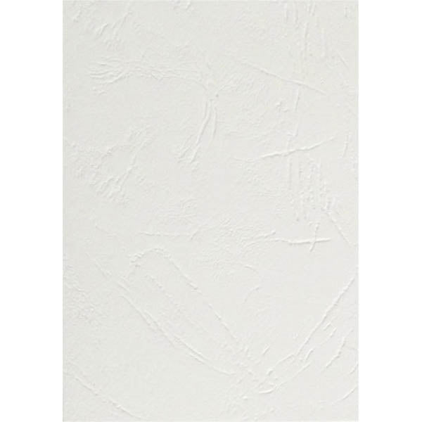 BINDING COVER GNS BASIC A4 300GSM LEATHERGRAIN WHITE PK100   G94409