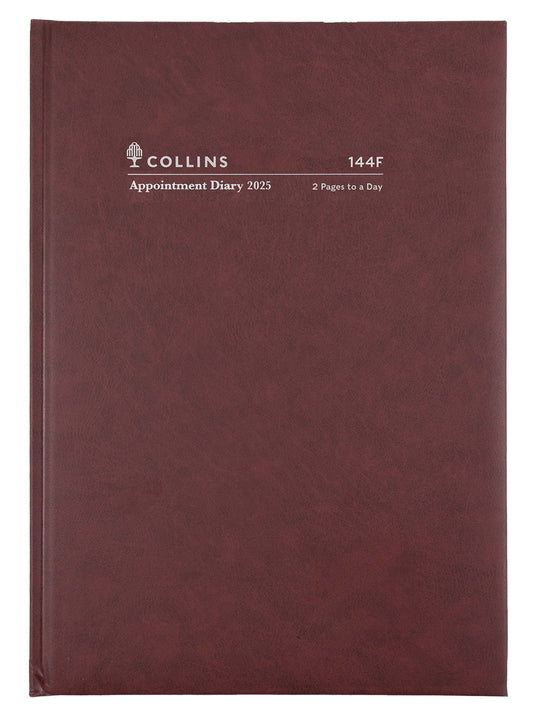 DIARY 2025 COLLINS A4 144F.P78 2PTD EARLY EDITION BURGUNDY   G94468