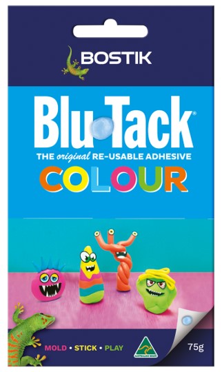 BLU TACK COLOUR BOSTIK 75GM   G94496