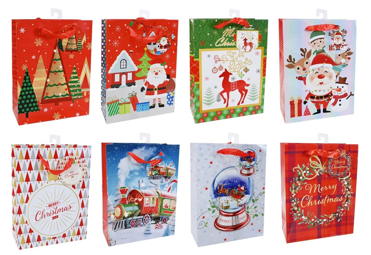 GIFT BAG XMAS PRINTED MEGA MIX MEDIUM ASST   G94517