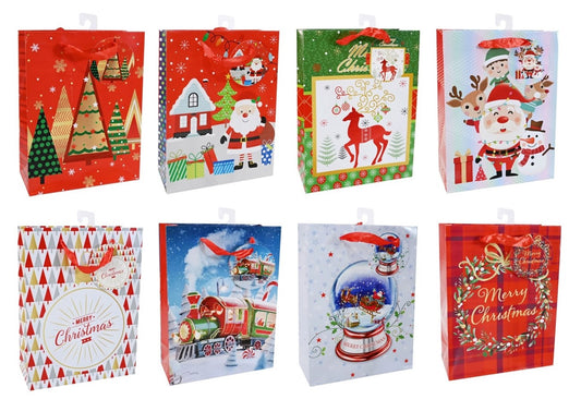 GIFT BAG XMAS PRINTED MEGA MIX MEDIUM ASST   G94517