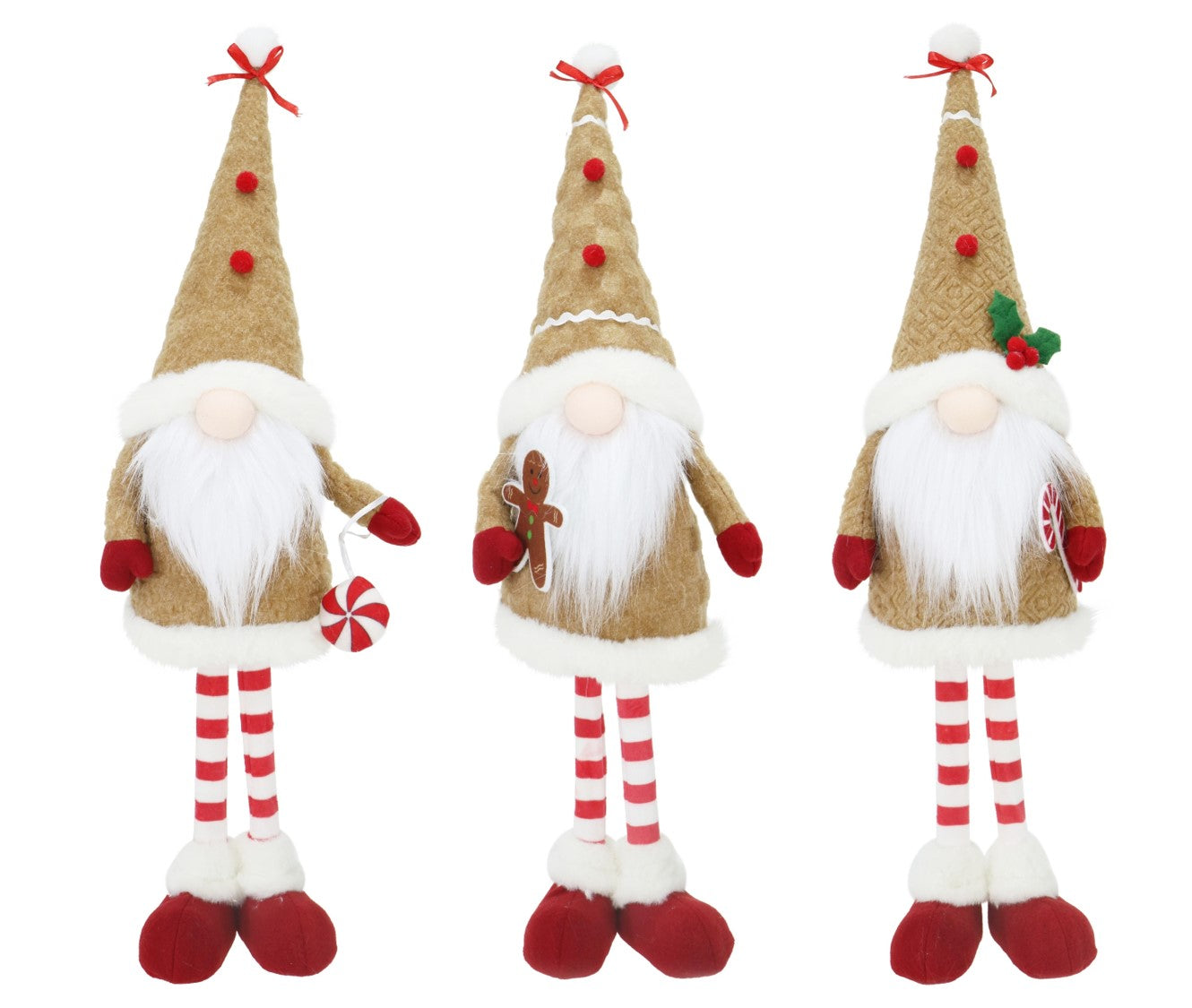 GNOME XMAS 57CM GINGERBREAD STANDING ASST   G94524